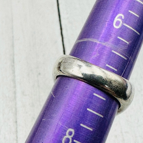 14K Green Amethyst and Diamonds Sterling Silver Ring Size 7 - Picture 4 of 5